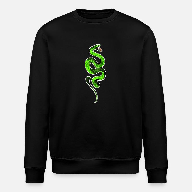 Serpent vert - Sweat bio ROLLER Stanley/Stella Unisexe - noir