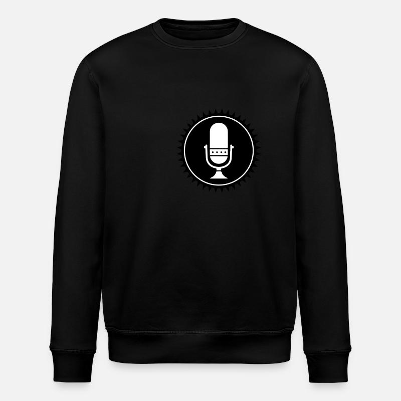Microphone Podcast Icon - Stanley/Stella ROLLER Unisex Organic Sweatshirt - black