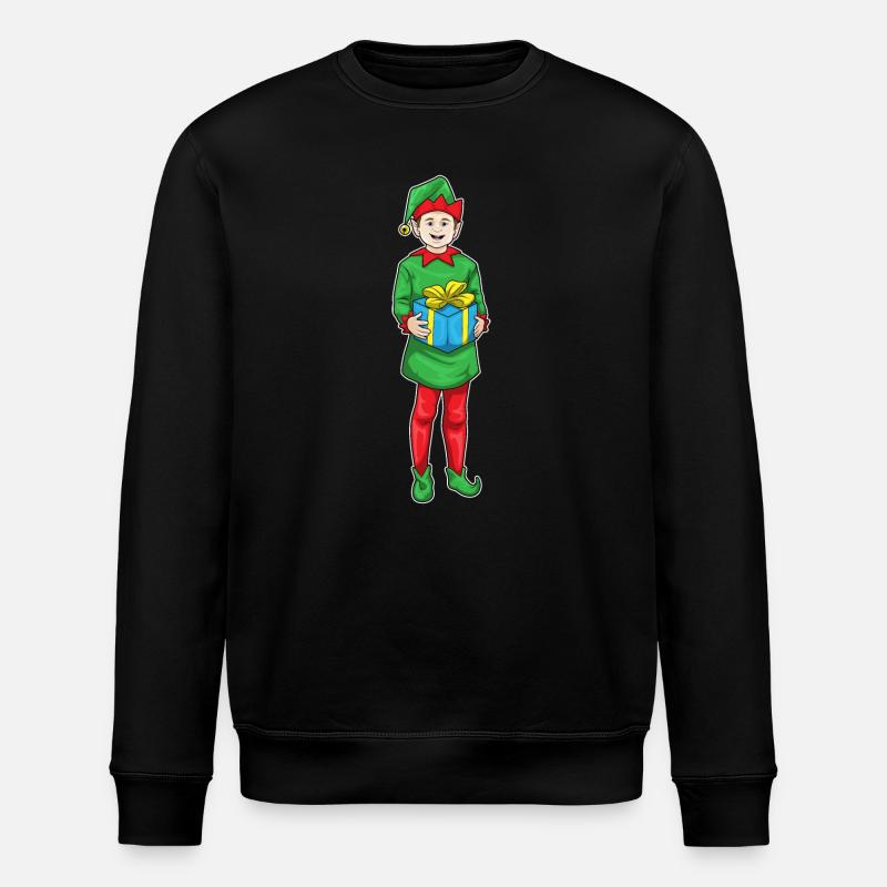 Elf Christmas Package - Stanley/Stella ROLLER Unisex Organic Sweatshirt - black