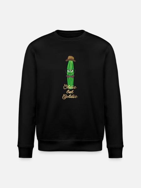 Oldie But Goldie,Gold,Oldie,Oldtimer, Cucumber, Nerd - Stanley/Stella ROLLER Unisex Organic Sweatshirt - black