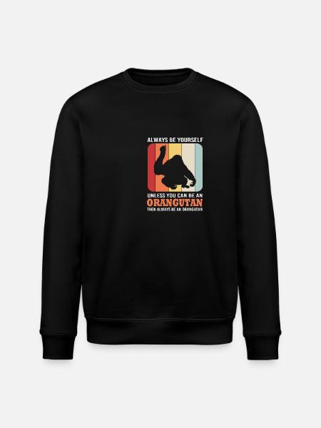 Orangutan - Stanley/Stella ROLLER Unisex Organic Sweatshirt - black