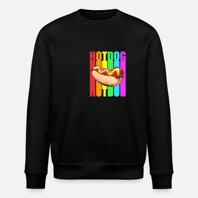 Hot Dog Snack - Stanley/Stella ROLLER Unisex Organic Sweatshirt - black