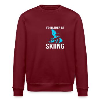 Ski Ski Holiday - Stanley/Stella ROLLER Unisex Organic Sweatshirt - burgundy - Front - Nik (191cm)