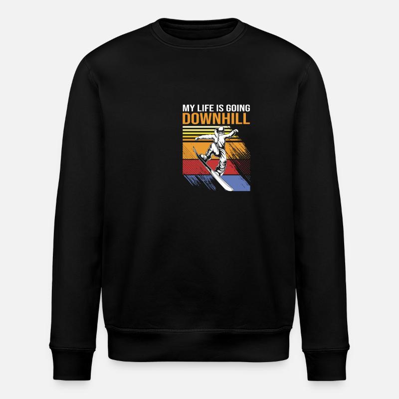 Snowboard Snowboard Vacances snowboard Snowboarders - Sweat bio ROLLER Stanley/Stella Unisexe - noir
