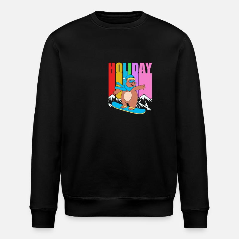 Snowboard Snowboard Vacances snowboard Snowboarders - Sweat bio ROLLER Stanley/Stella Unisexe - noir