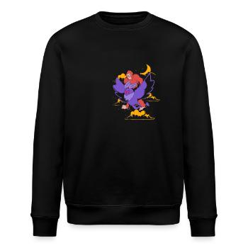 Papillon de nuit - Sweat bio ROLLER Stanley/Stella Unisexe - noir - Devant - Nik (191cm)
