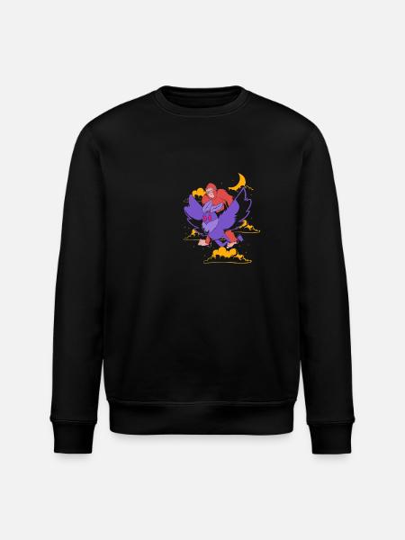 Mothman - Stanley/Stella ROLLER Unisex Organic Sweatshirt - black