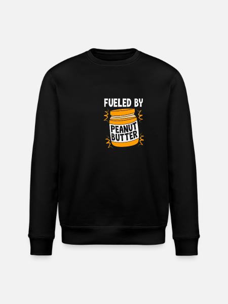 Peanut butter - Stanley/Stella ROLLER Unisex Organic Sweatshirt - black