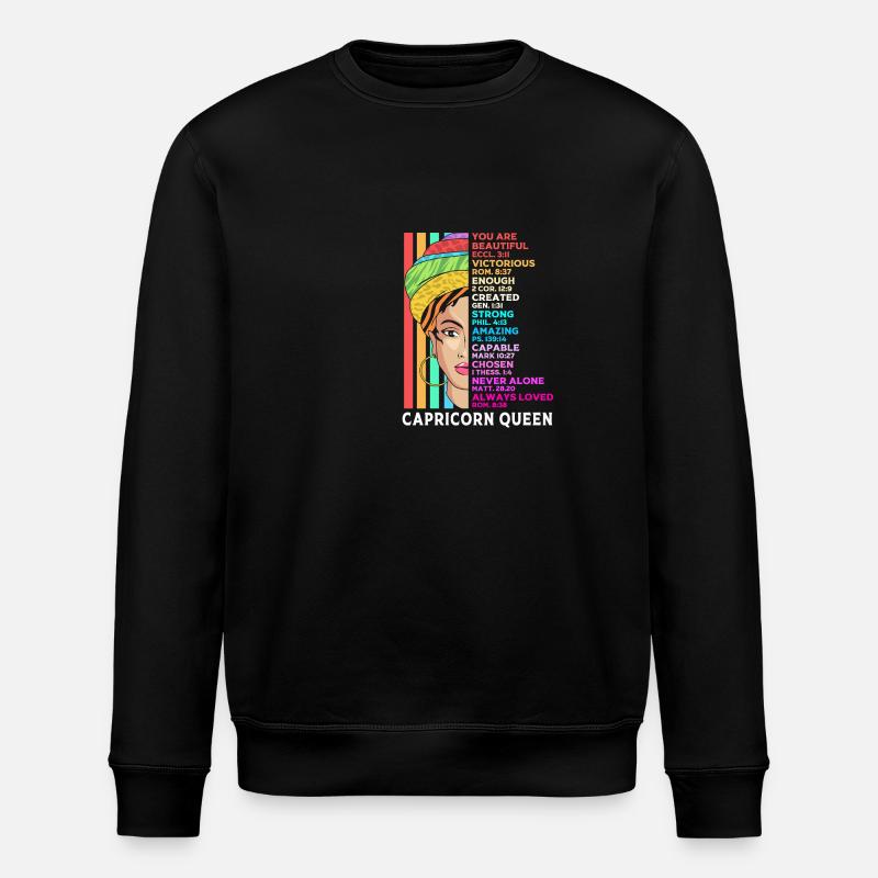 Sternzeichen Steinbock - Stanley/Stella Unisex Bio-Sweatshirt ROLLER - Schwarz