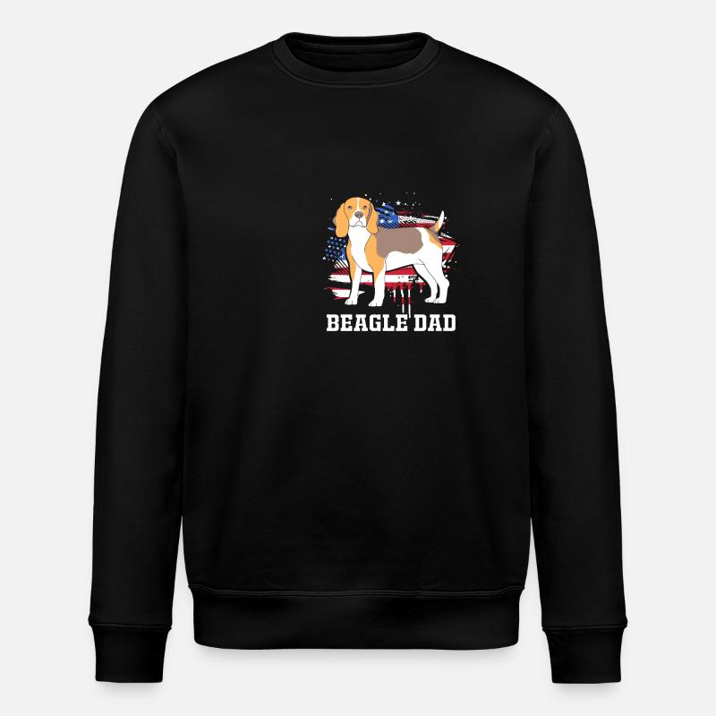 Papa Beagle - Sweat bio ROLLER Stanley/Stella Unisexe - noir
