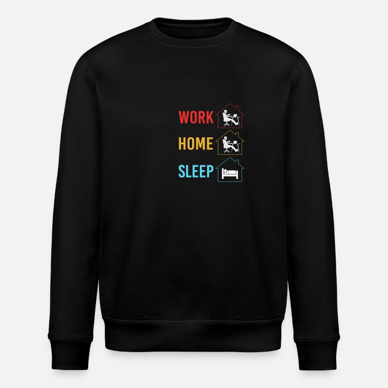 Remote home office - Stanley/Stella ROLLER Unisex Organic Sweatshirt - black
