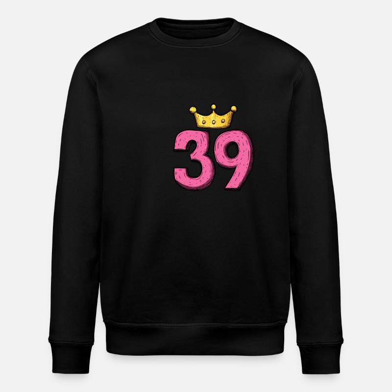 Couronne à 39 chiffres - Sweat bio ROLLER Stanley/Stella Unisexe - noir