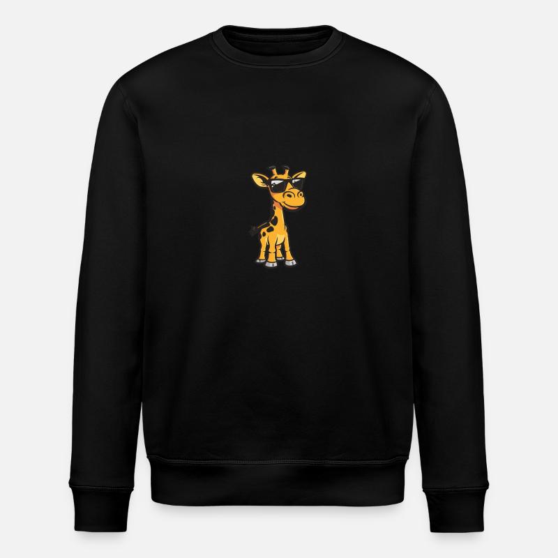 Giraffe Cool Tier - Stanley/Stella Unisex Bio-Sweatshirt ROLLER - Schwarz