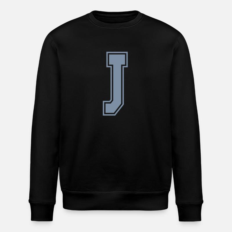 Buchstabe J - Stanley/Stella Unisex Bio-Sweatshirt ROLLER - Schwarz