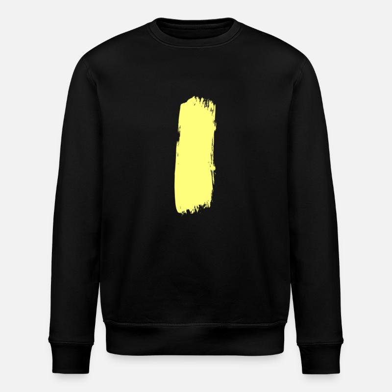 Ligne jaune au milieu - Sweat bio ROLLER Stanley/Stella Unisexe - noir
