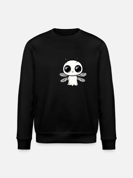 Dragonfly Halloween Funny Ghost - Stanley/Stella ROLLER Unisex Organic Sweatshirt - black