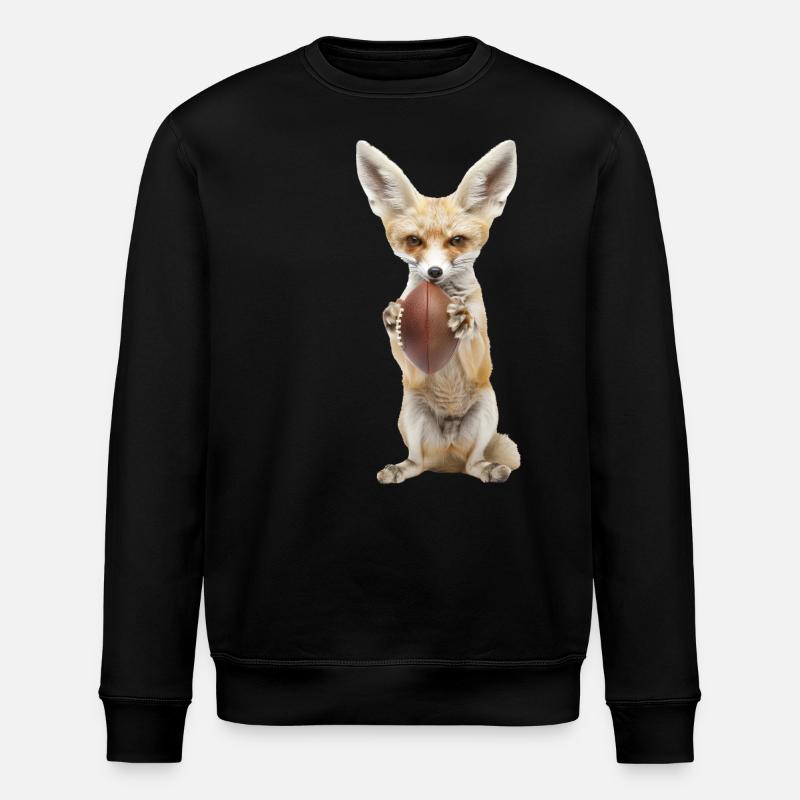 Fennek Fox Football - Stanley/Stella ROLLER Unisex Organic Sweatshirt - black