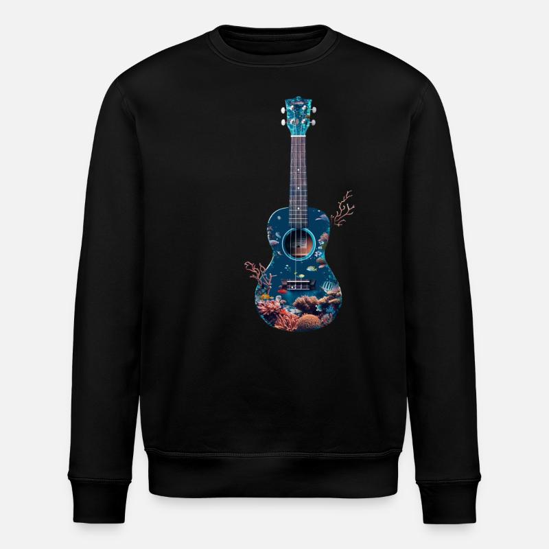 Fisch Ukulele - Stanley/Stella Unisex Bio-Sweatshirt ROLLER - Schwarz
