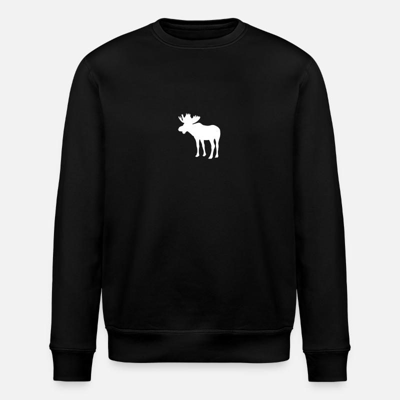 Elch - Moose - Elk - Stanley/Stella Unisex Bio-Sweatshirt ROLLER - Schwarz