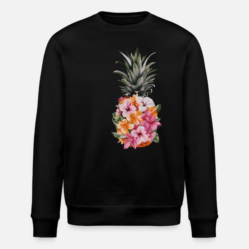 Ananas Fruit tropical hawaïen - Sweat bio ROLLER Stanley/Stella Unisexe - noir