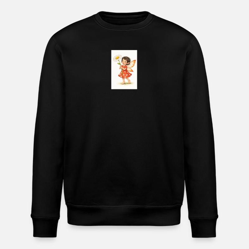 Daisy Fee mit Blume - Stanley/Stella Unisex Bio-Sweatshirt ROLLER - Schwarz
