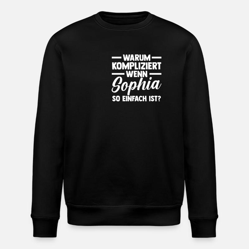 First name Sophia - Stanley/Stella ROLLER Unisex Organic Sweatshirt - black