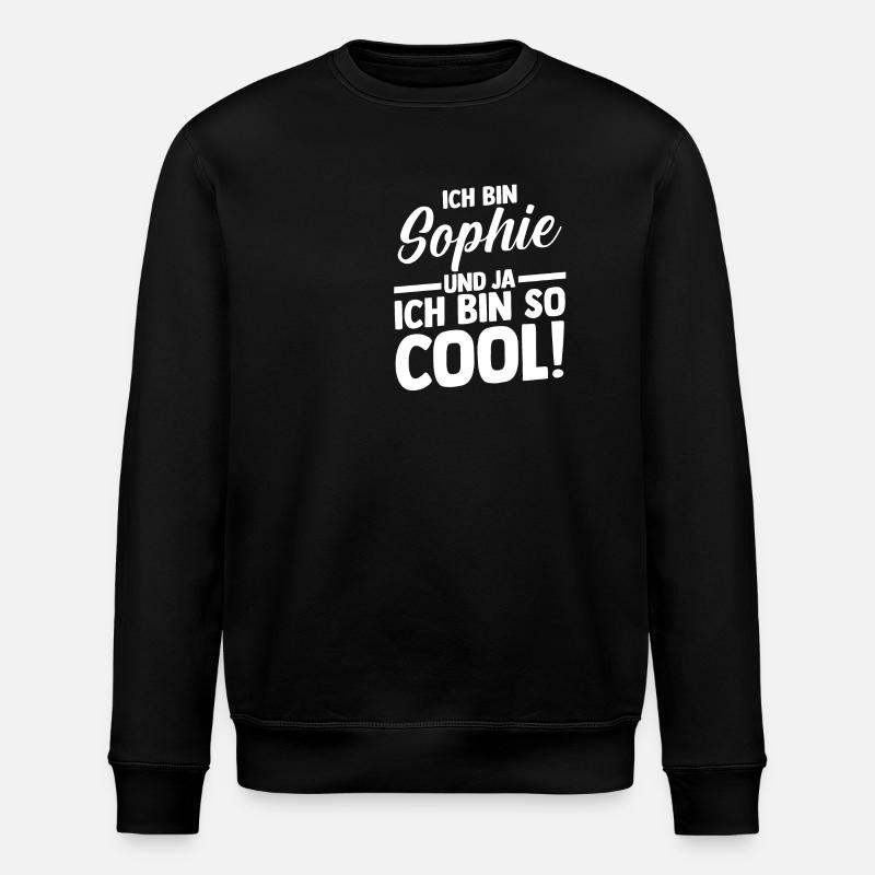 Prénom Sophie - Sweat bio ROLLER Stanley/Stella Unisexe - noir