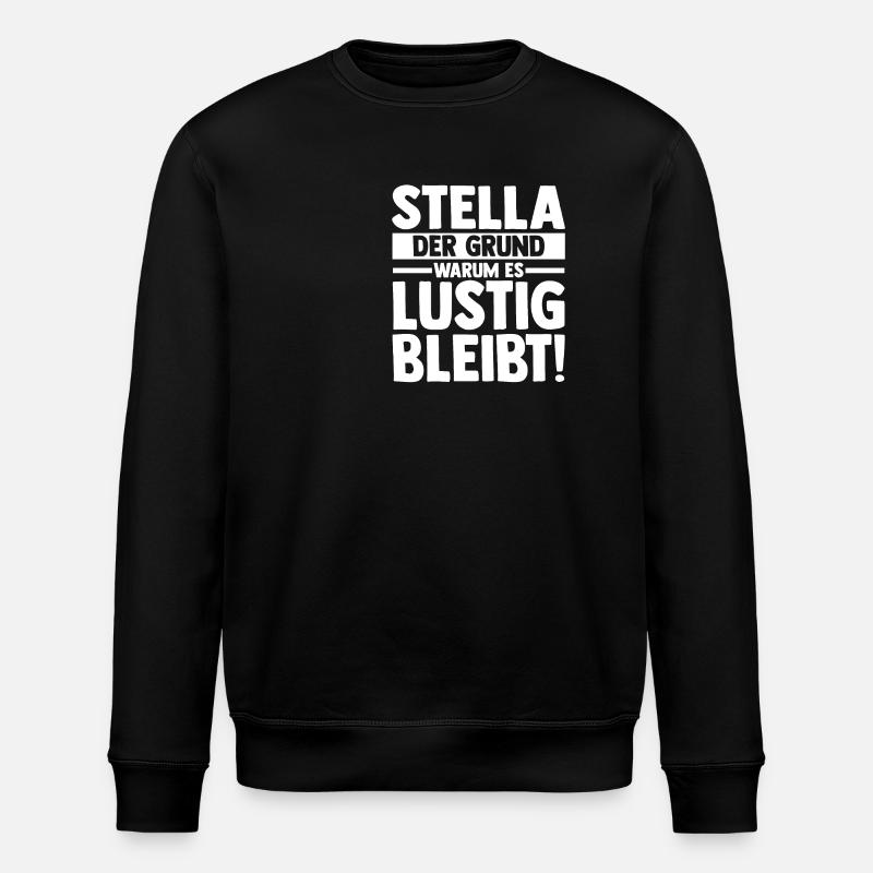 Vorname Stella - Stanley/Stella Unisex Bio-Sweatshirt ROLLER - Schwarz