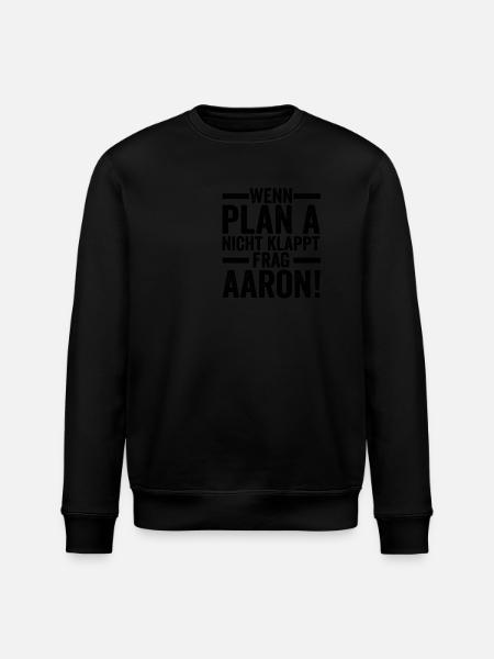 First name Aaron - Stanley/Stella ROLLER Unisex Organic Sweatshirt - black