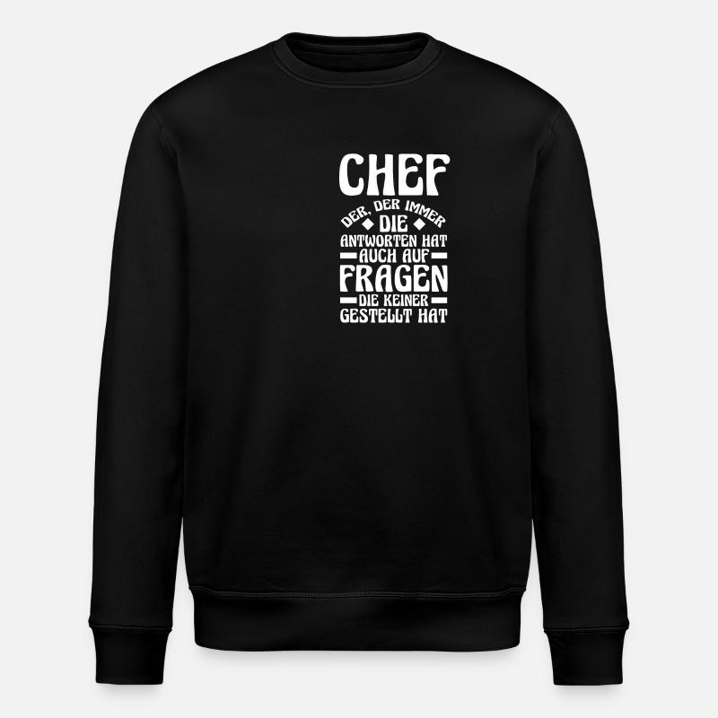 Chef d’équipe Farewell - Sweat bio ROLLER Stanley/Stella Unisexe - noir
