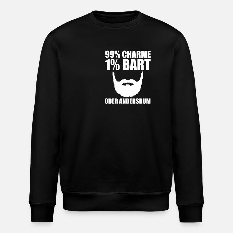 Bearded Bearded Beard - Stanley/Stella ROLLER Unisex Organic Sweatshirt - black