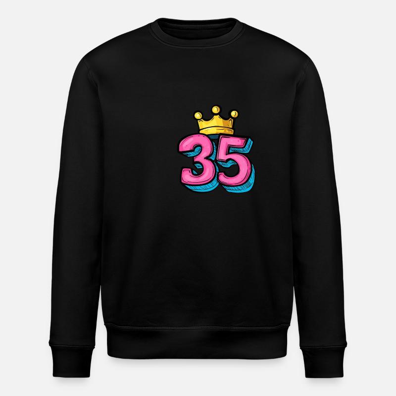 Couronne à 35 chiffres - Sweat bio ROLLER Stanley/Stella Unisexe - noir