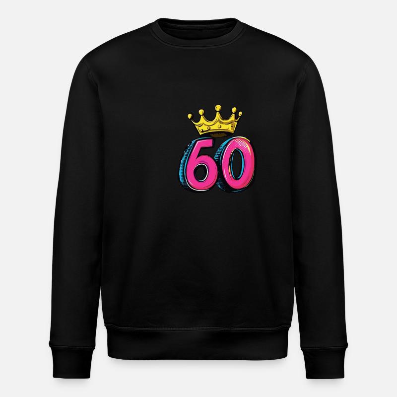 60 Number Crown - Stanley/Stella ROLLER Unisex Organic Sweatshirt - black