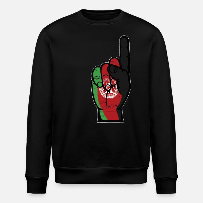Afghanistan Flagge Nummer 1 used - Stanley/Stella Unisex Bio-Sweatshirt ROLLER - Schwarz