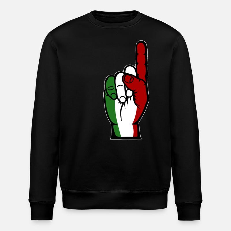 Drapeau italien numéro 1 - Sweat bio ROLLER Stanley/Stella Unisexe - noir