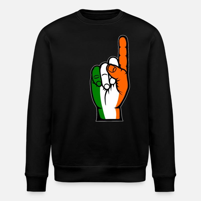 Drapeau de l’Irlande numéro 1 - Sweat bio ROLLER Stanley/Stella Unisexe - noir