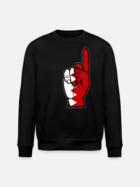 Bahrain flag number 1 - Stanley/Stella ROLLER Unisex Organic Sweatshirt - black