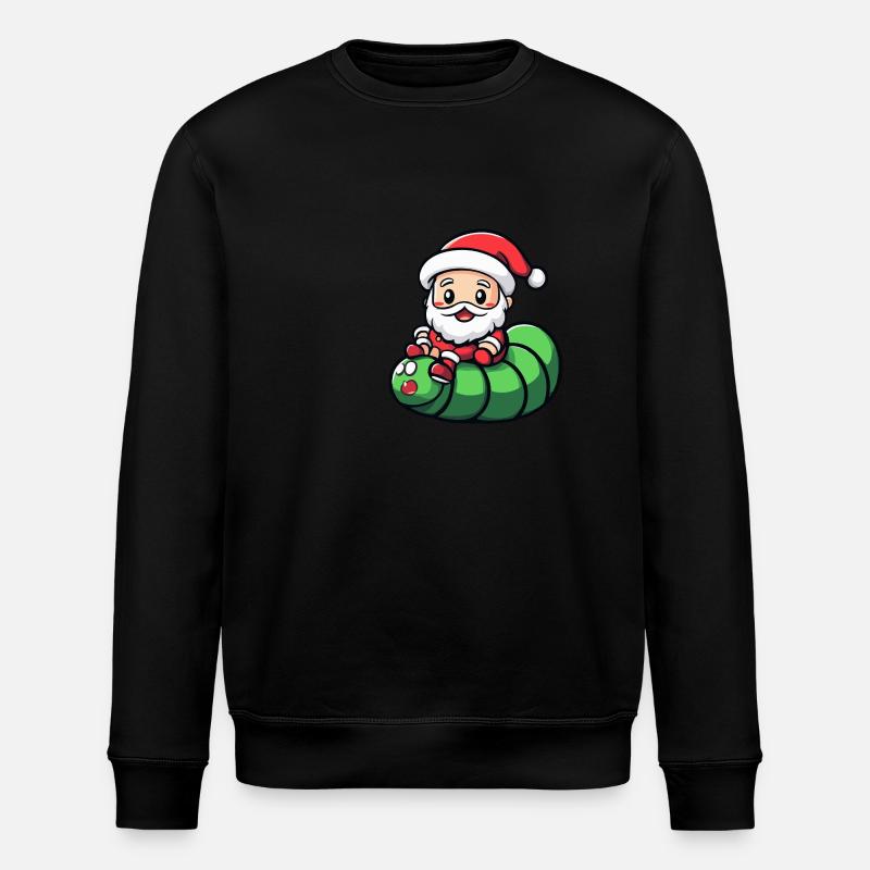 Wurm Weihnachtsmann - Stanley/Stella Unisex Bio-Sweatshirt ROLLER - Schwarz