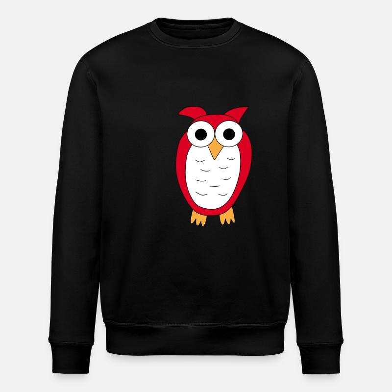 Eule rote Eule - Stanley/Stella Unisex Bio-Sweatshirt ROLLER - Schwarz