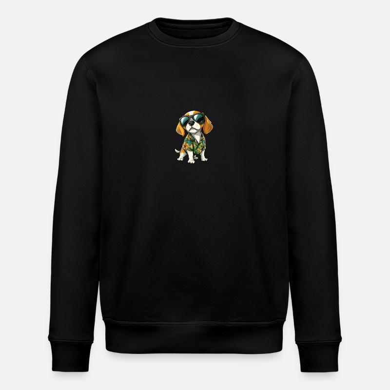 Beagle Chien Cool Été - Sweat bio ROLLER Stanley/Stella Unisexe - noir