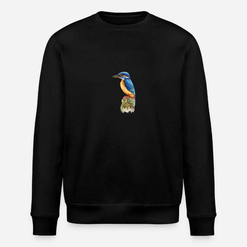 Kingfisher - Stanley/Stella ROLLER Unisex Organic Sweatshirt - black