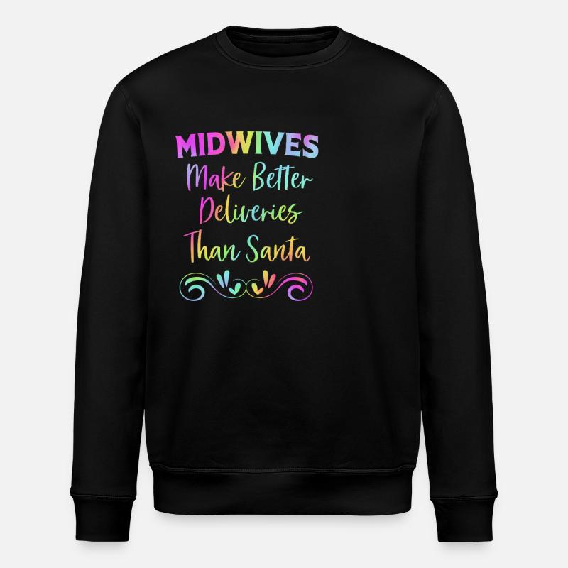 Midwife - Stanley/Stella ROLLER Unisex Organic Sweatshirt - black