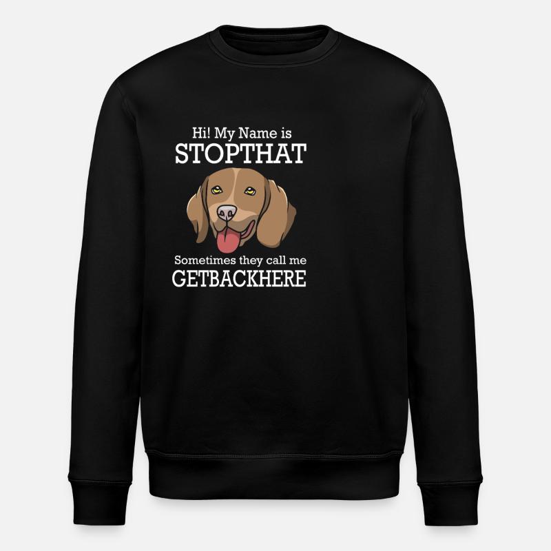 Deutsch Kurzhaar Hund German Pointer - Stanley/Stella Unisex Bio-Sweatshirt ROLLER - Schwarz