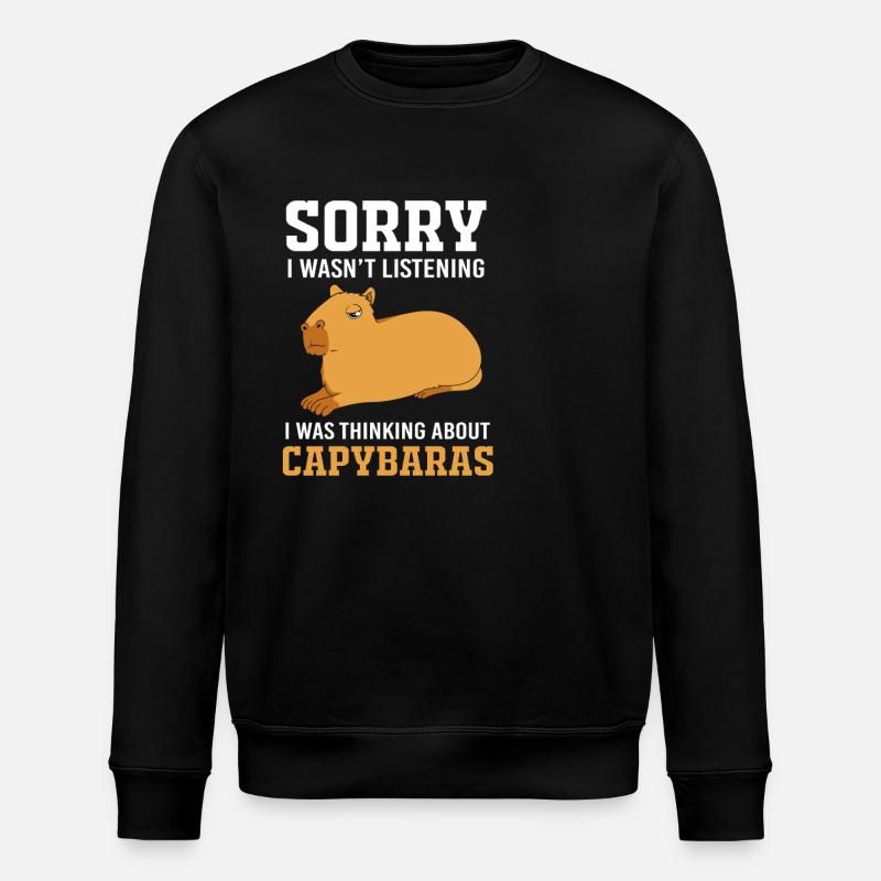 Capybara Capibara - Stanley/Stella ROLLER Unisex Organic Sweatshirt - black
