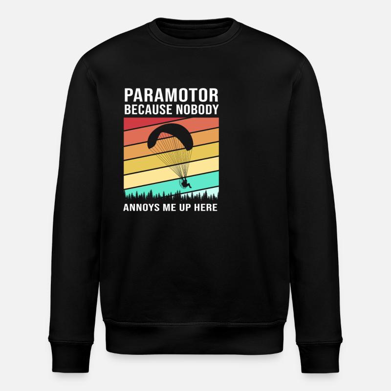 Paragliding Skydive - Stanley/Stella ROLLER Unisex Organic Sweatshirt - black