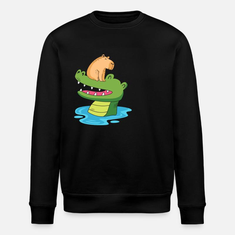 Capibara Capybara - Stanley/Stella Unisex Bio-Sweatshirt ROLLER - Schwarz