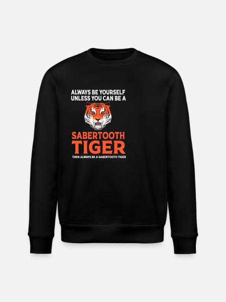 Sabre-toothed tiger Prehistoric - Stanley/Stella ROLLER Unisex Organic Sweatshirt - black