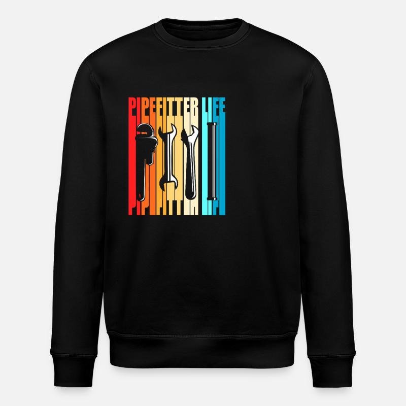Industrial Locksmith Pipe - Stanley/Stella ROLLER Unisex Organic Sweatshirt - black