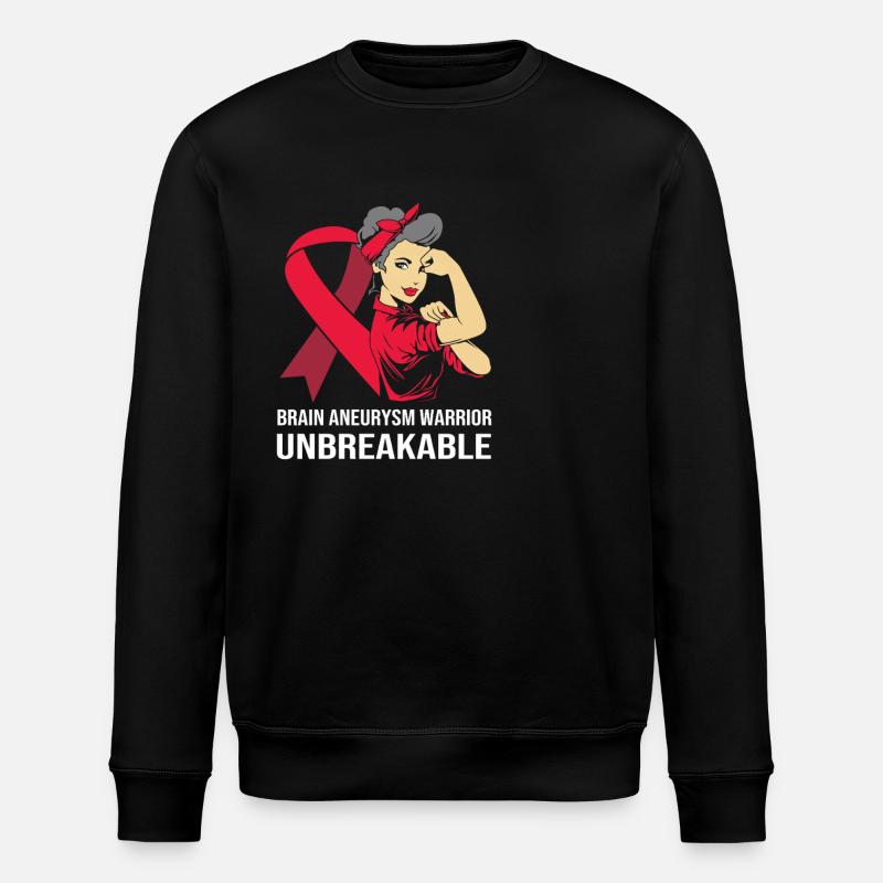 Aneurysm Brain - Stanley/Stella ROLLER Unisex Organic Sweatshirt - black