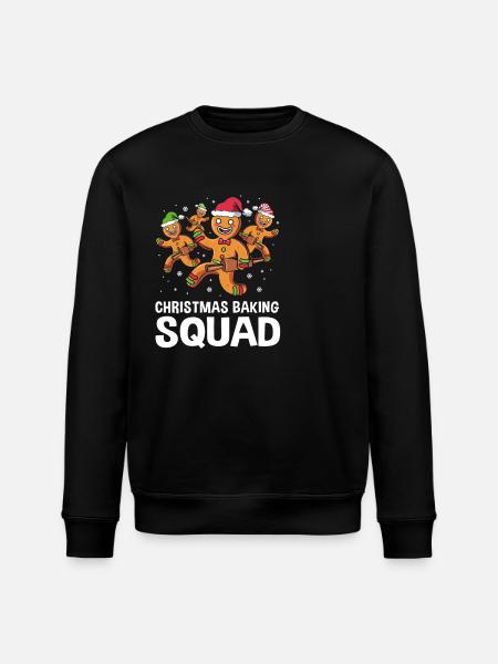 Gingerbread Man Christmas Gingerbread Gingerbread - Stanley/Stella ROLLER Unisex Organic Sweatshirt - black